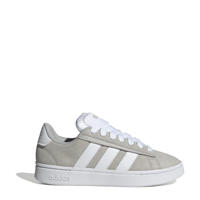 thumbnail: Grijs en witte heren adidas Sportswear Grand Court Alpha sneakers van leer/voering: mesh/voetbed: eva met veters