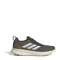 thumbnail: Olijfgroen en witte heren adidas Performance Runfalcon hardloopschoenen van mesh-pu/voering: mesh/voetbed: eva met veters