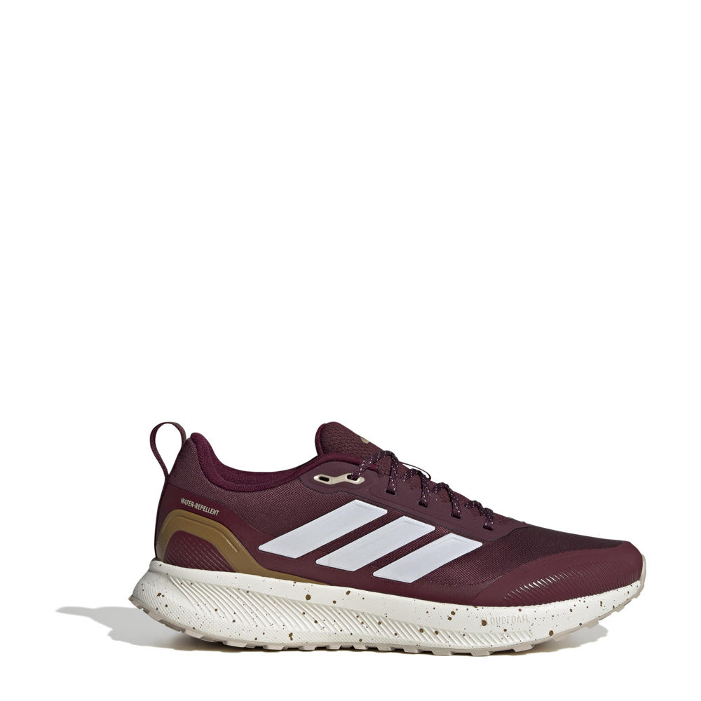 Donkerrood, wit en bruine heren adidas Performance Runfalcon hardloopschoenen van mesh-pu/voering: mesh/voetbed: eva met veters