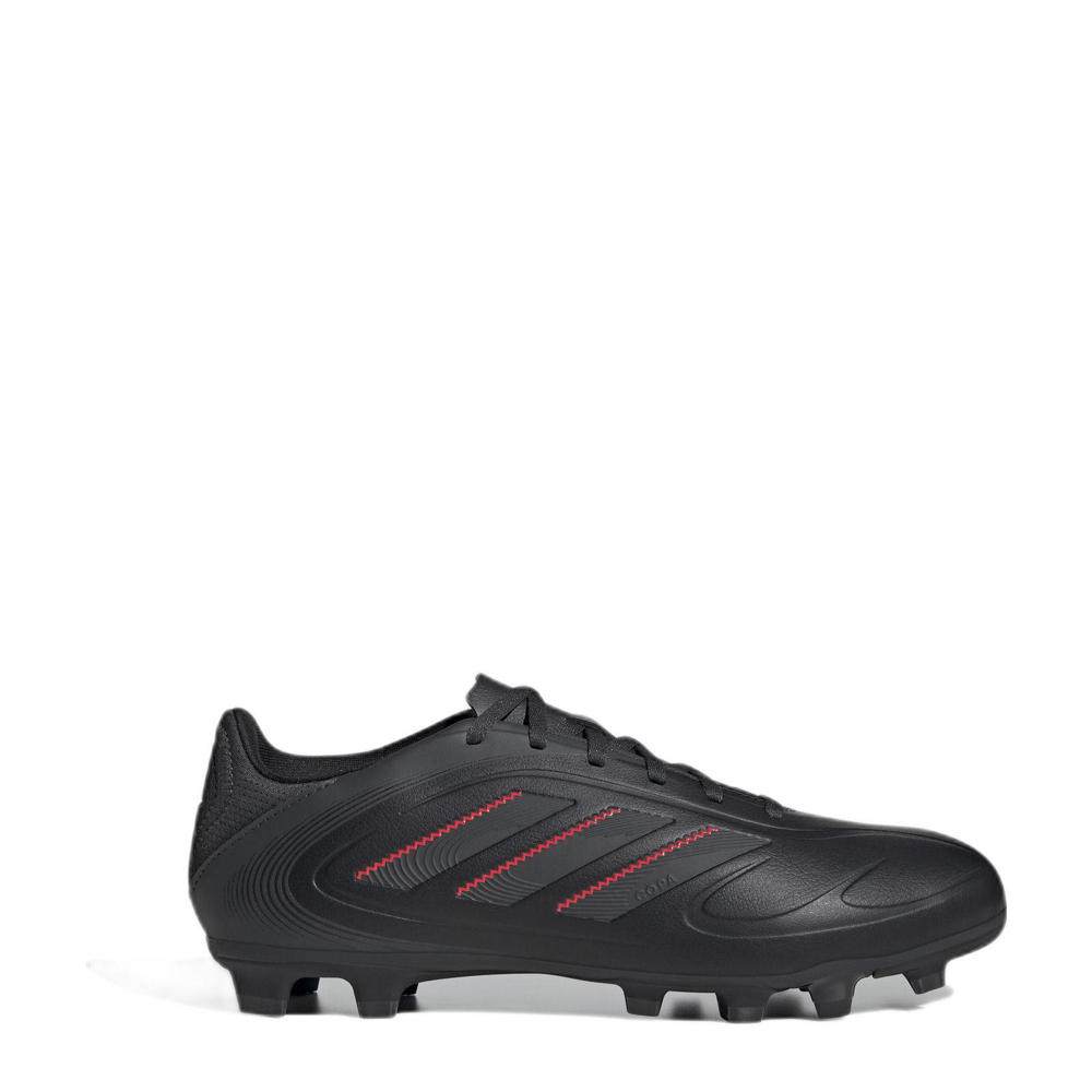 Zwart en antraciete unisex adidas Performance Copa Pure III League FG MG Senior voetbalschoenen van imitatieleer/voering: mesh/voetbed: eva met veters