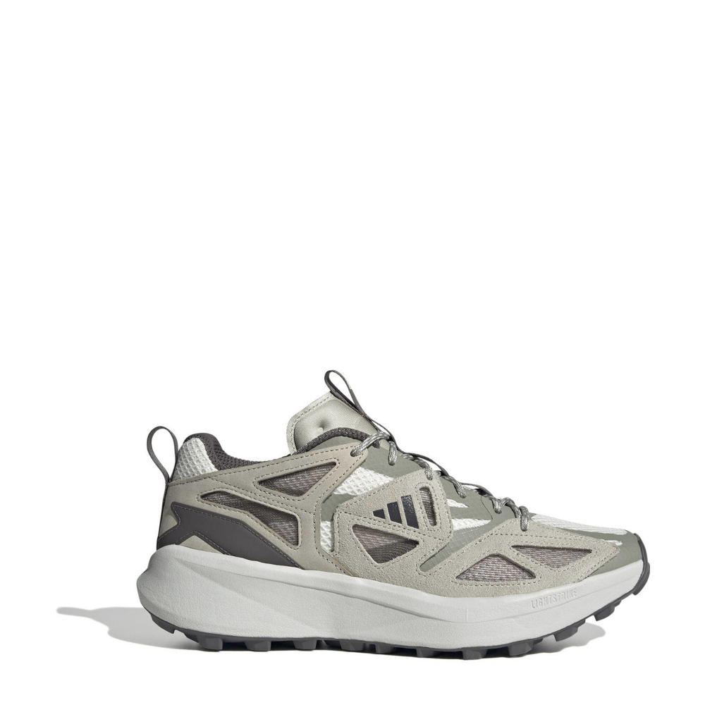 Grijs en witte heren adidas Sportswear Kantai Trail sneakers van leer en textiel/voering: textiel met veters