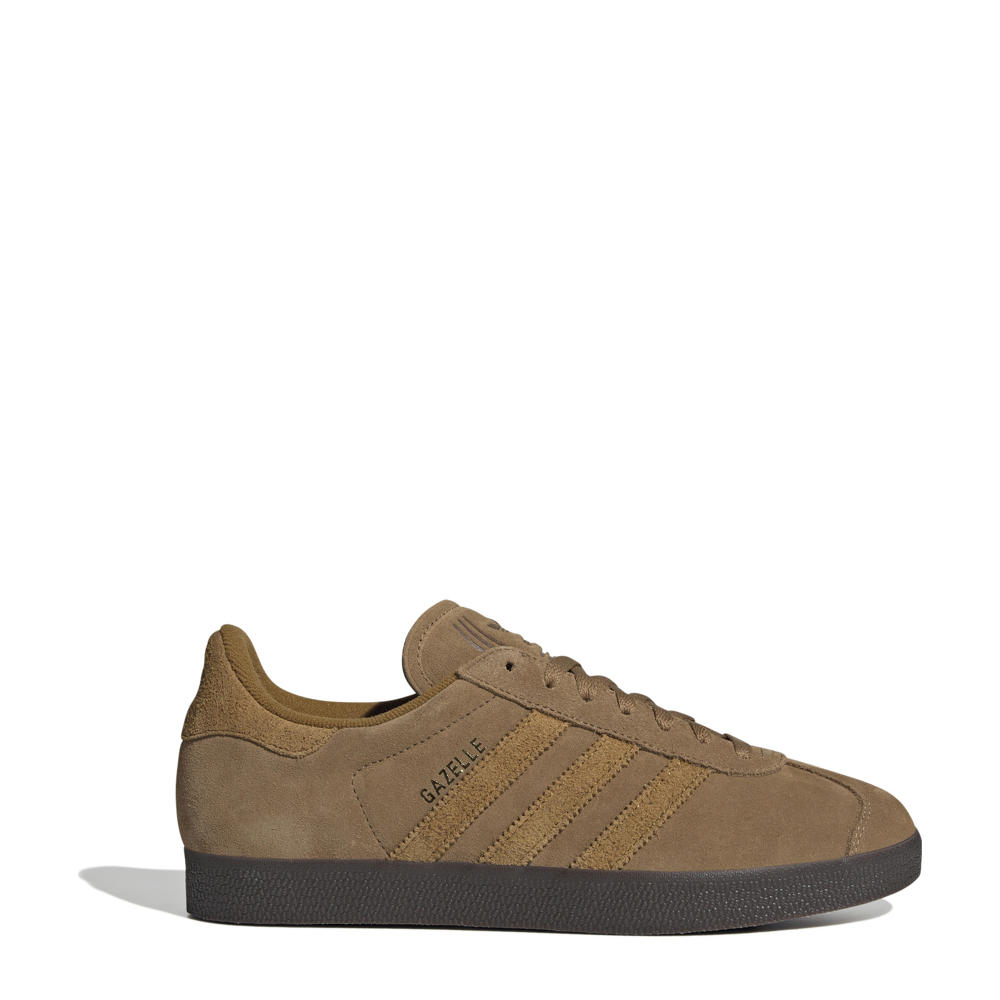 Bruine unisex adidas Originals Gazelle sneakers van suede/voering: mesh/voetbed: ortholite met veters en effen