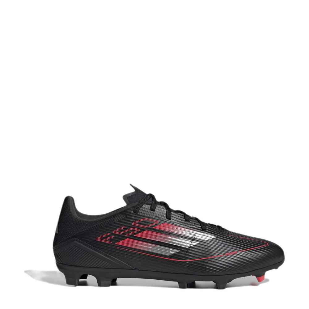 Zwart en antraciete unisex adidas Performance F50 League senior voetbalschoenen van imitatieleer/voering: mesh/voetbed: eva met veters