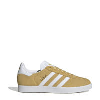 thumbnail: Oker en witte unisex adidas Originals GAZELLE sneakers van suede/voering: mesh/voetbed: ortholite met veters en effen