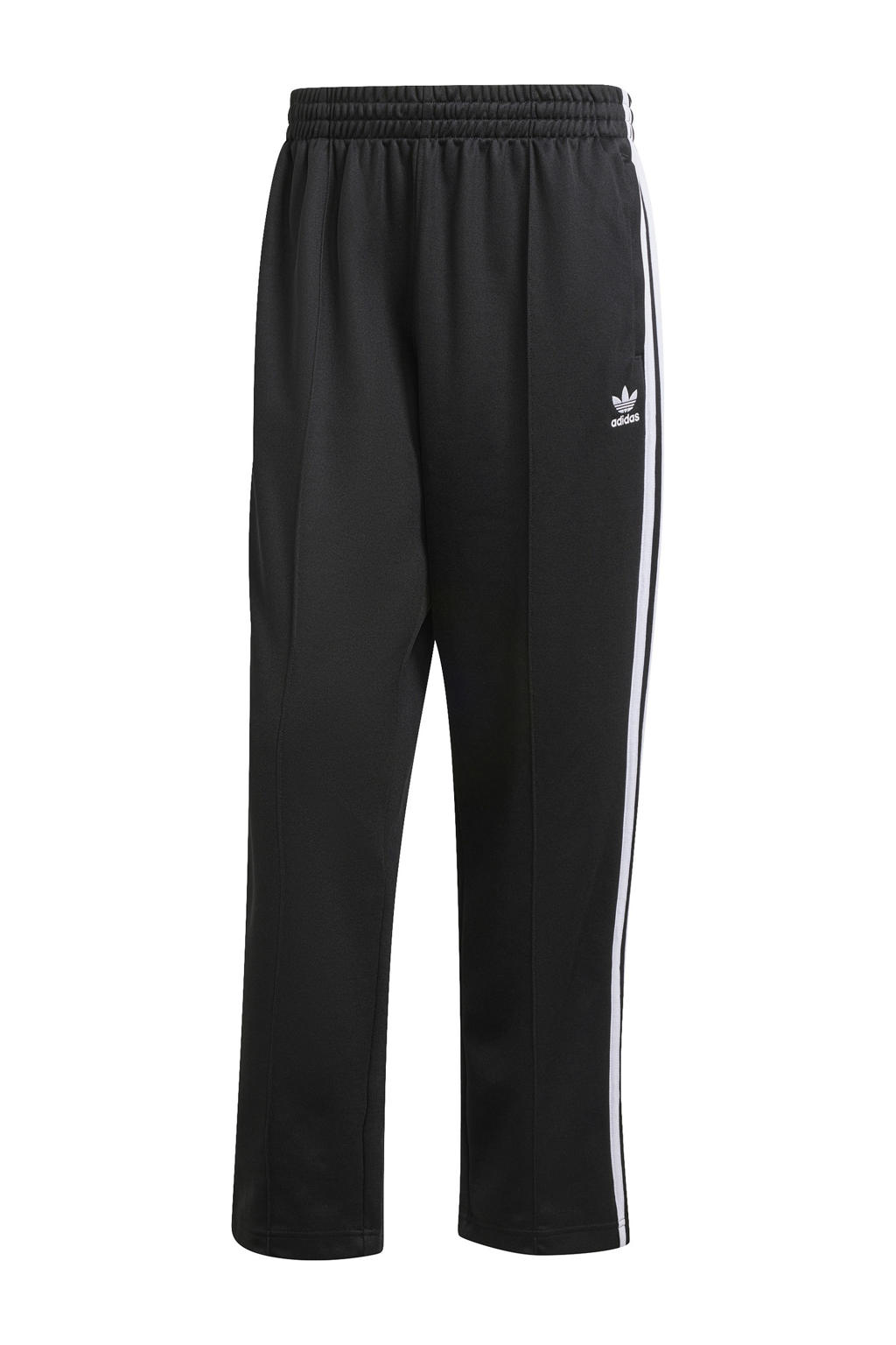 Zwarte heren adidas Originals joggingbroek Firebird van katoen met loose fit, elastische tailleband met koord en effen