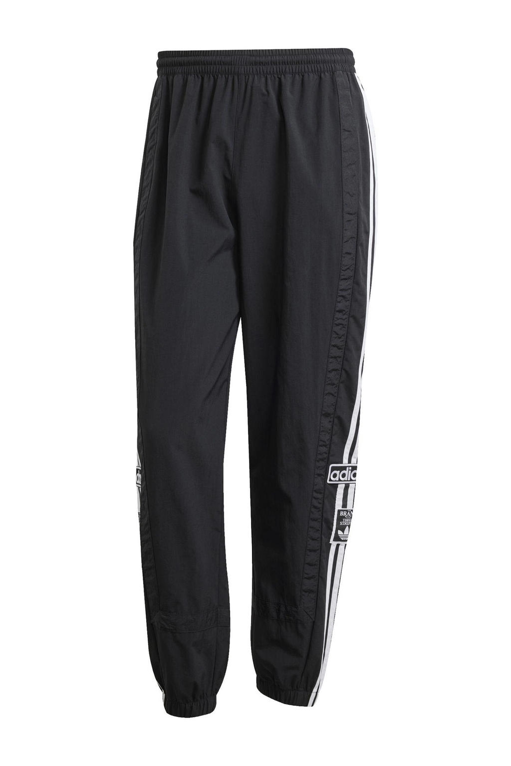 Zwart en witte heren adidas Originals joggingbroek Adibreak van polyamide met regular fit, regular waist en effen