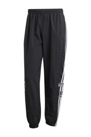 thumbnail: Zwart en witte heren adidas Originals joggingbroek Adibreak van polyamide met regular fit, regular waist en effen