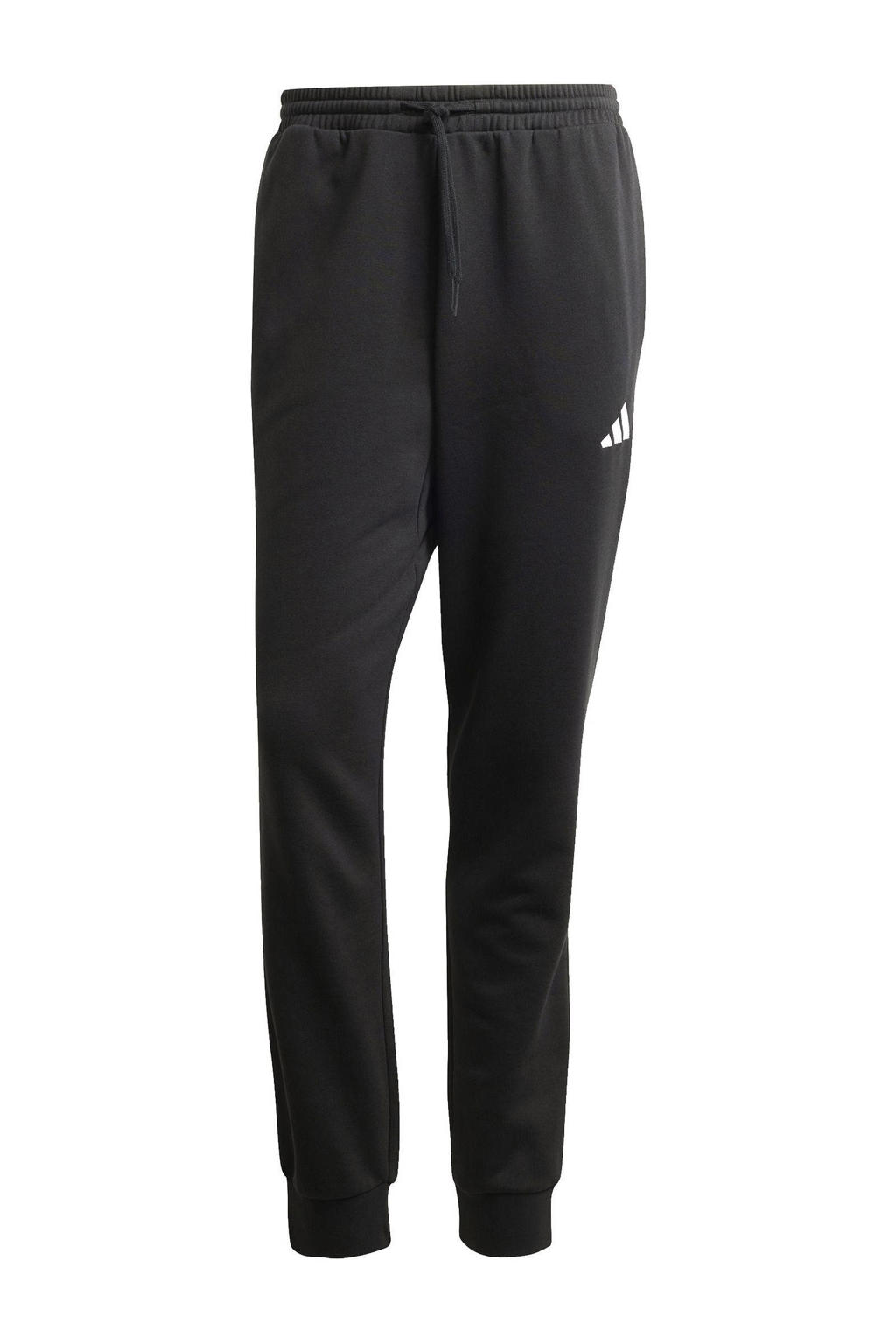 Zwart en witte heren adidas Sportswear joggingbroek van katoen met tapered fit, regular waist en logo dessin
