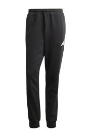 thumbnail: Zwart en witte heren adidas Sportswear joggingbroek van katoen met tapered fit, regular waist en logo dessin