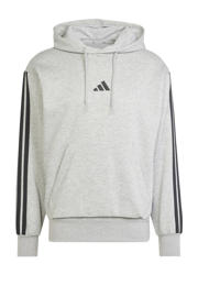 thumbnail: Grijs melange heren adidas Sportswear hoodie Essentials melange van katoen met effen, lange mouwen en capuchon