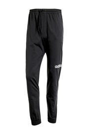 thumbnail: Zwarte heren adidas Sportswear joggingbroek van katoen met regular fit, elastische tailleband met koord en effen