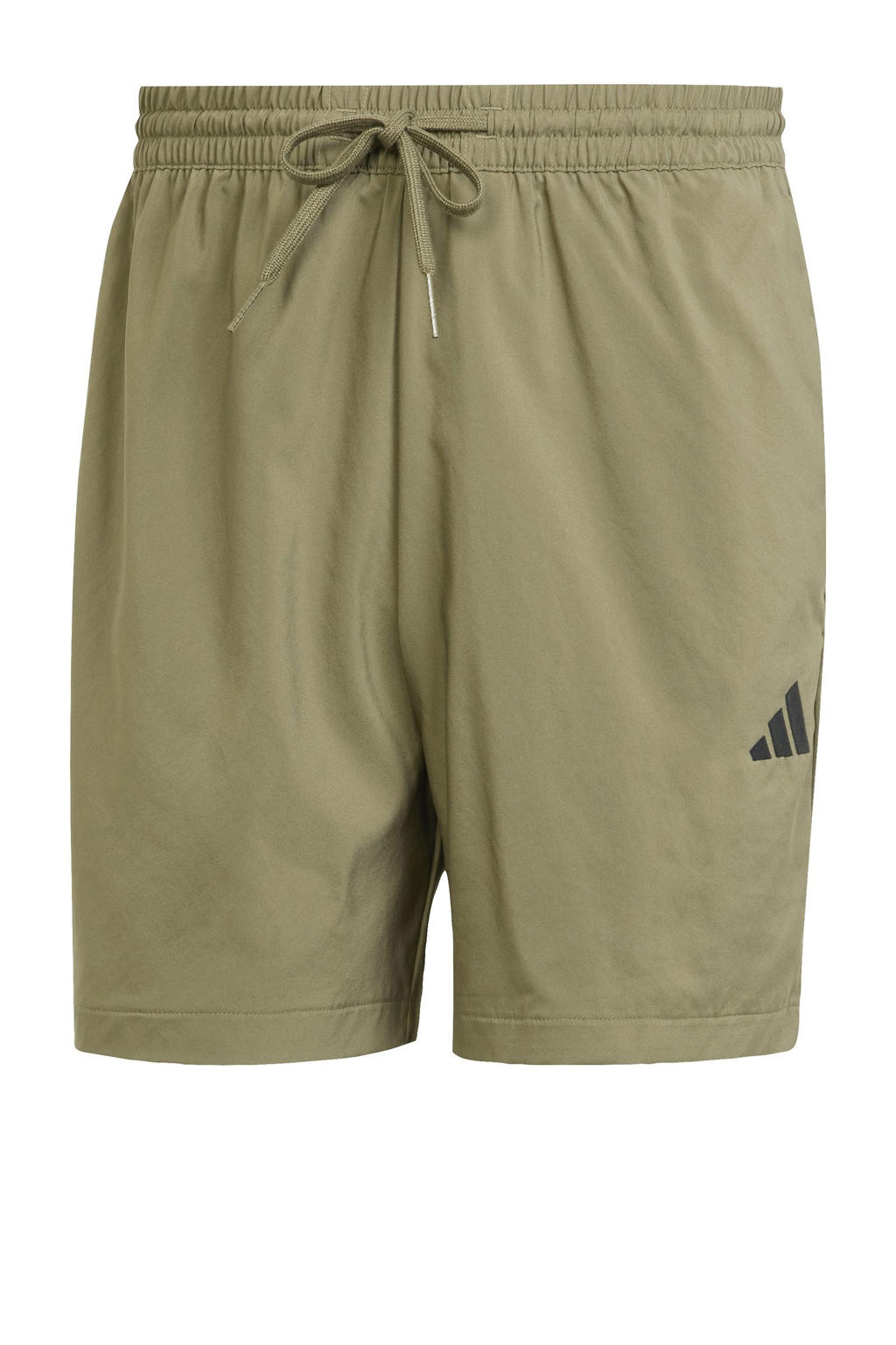 Olijfgroen en zwarte heren adidas Sportswear short Essentials Chelsea van polyester met regular fit, regular waist en meerkleurige print