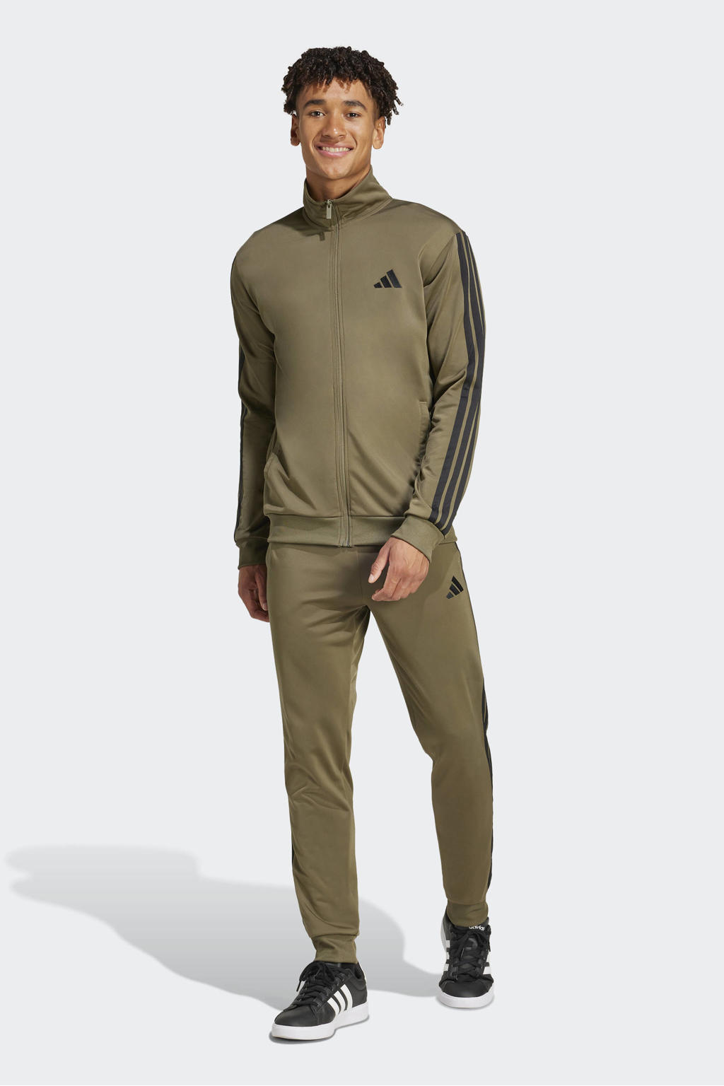 adidas Sportswear Senior  trainingspak olijfgroen/zwart