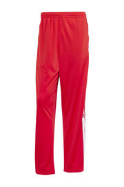 thumbnail: Rode heren adidas Originals broek Adibreak van polyester met elastische tailleband met koord en meerkleurige print