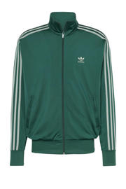 thumbnail: Groene heren adidas Originals Adicolor Classics Firebird vest met lange mouwen, opstaande kraag en ritssluiting