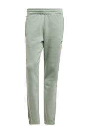 thumbnail: Lichtgroene heren adidas Originals joggingbroek van fleece met regular fit, regular waist en effen
