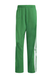 thumbnail: Groene heren adidas Originals broek Adibreak van polyester met elastische tailleband met koord en meerkleurige print