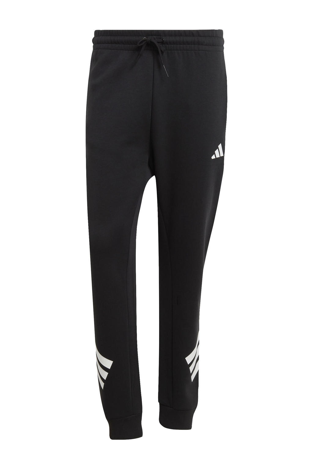 Zwarte heren adidas Sportswear joggingbroek van polyester met regular fit, regular waist en effen