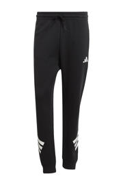 thumbnail: Zwarte heren adidas Sportswear joggingbroek van polyester met regular fit, regular waist en effen