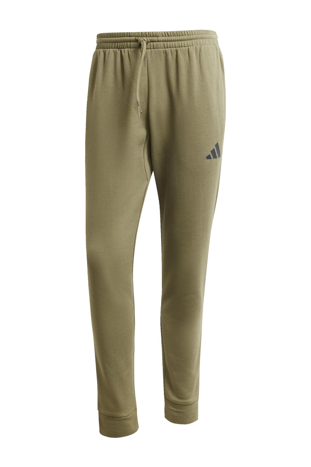 Olijfgroene heren adidas Sportswear joggingbroek van katoen met tapered fit, regular waist en logo dessin
