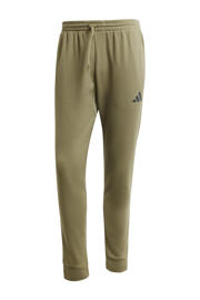 thumbnail: Olijfgroene heren adidas Sportswear joggingbroek van katoen met tapered fit, regular waist en logo dessin