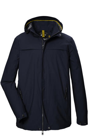 Plus Size outdoor jas donkerblauw