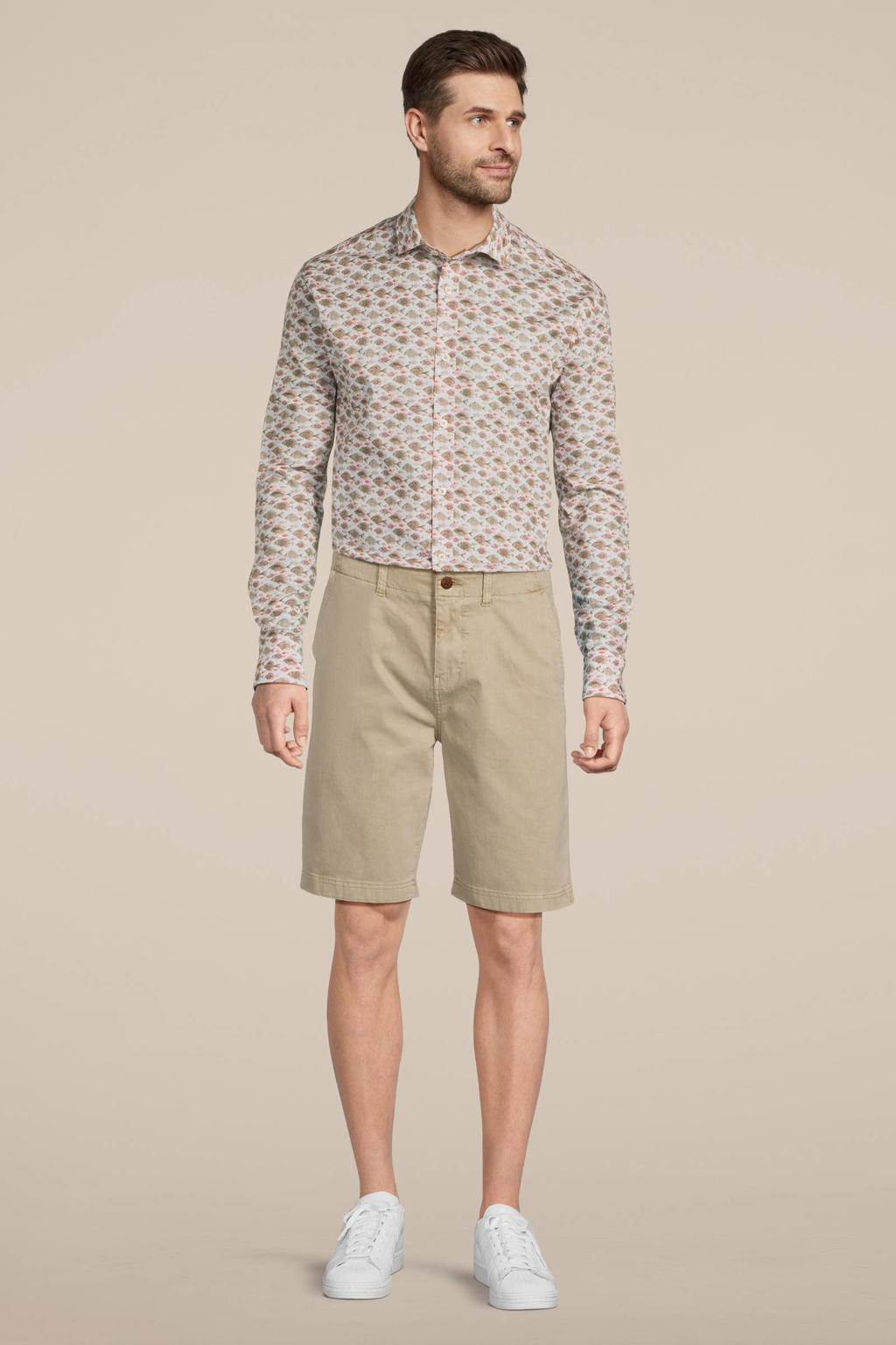 A fish named Fred regular fit overhemd beige