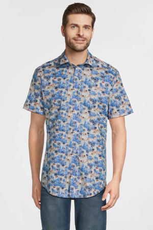 casual overhemd blauw