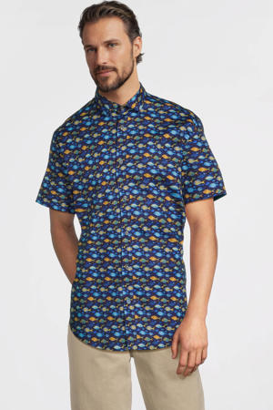 casual overhemd donkerblauw