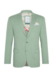 thumbnail: Mintgroene heren A fish named Fred colbert van polyester met effen en knoopsluiting