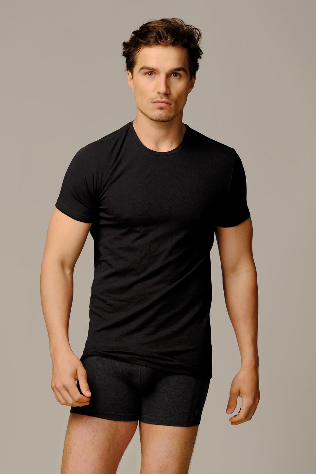 Bamigo ondershirt Smith (set van 2) zwart