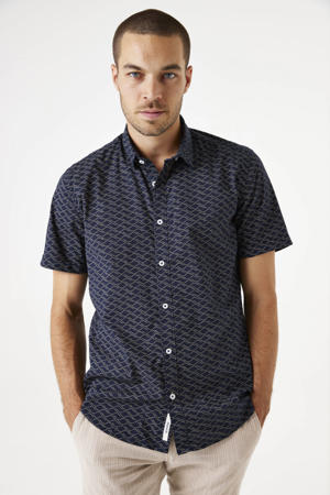 casual overhemd donkerblauw