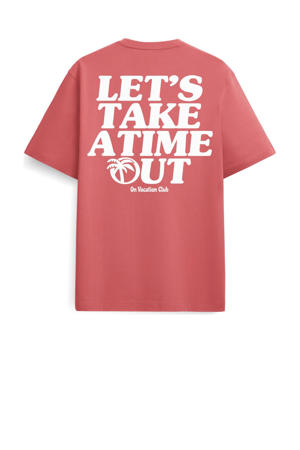 T-shirt koraalrood