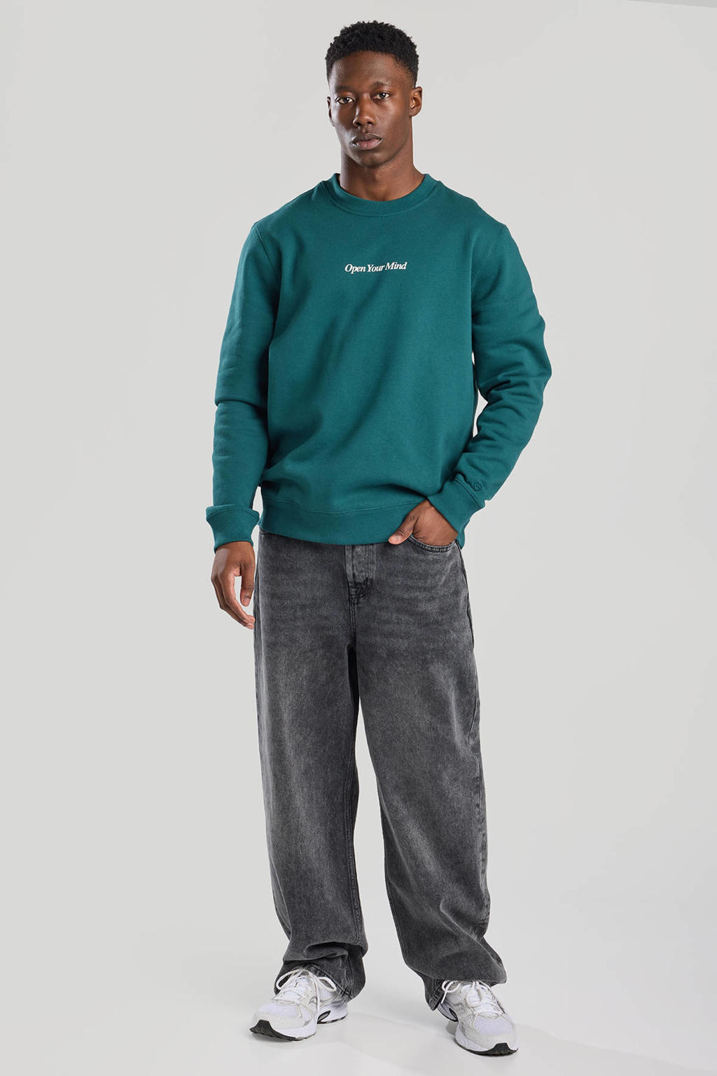 America Today sweater petrol