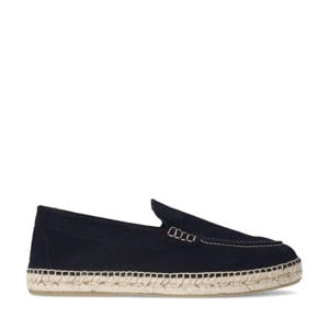 suède espadrilles donkerblauw
