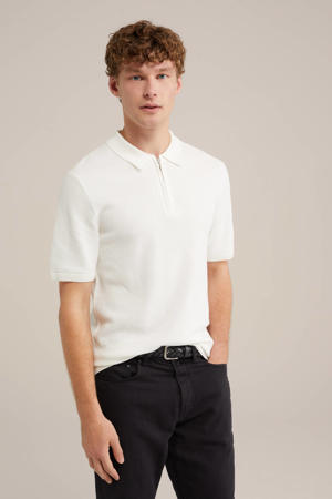 polo gebreid wit