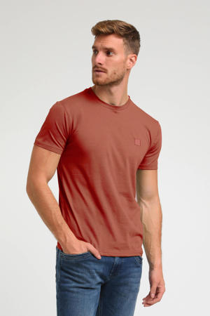 regular fit T-shirt deep coral