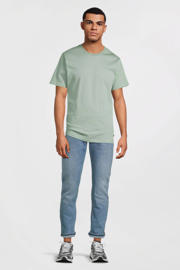 thumbnail: Groene heren Ballin T-shirt van katoen met backprint, korte mouwen en ronde hals