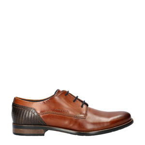   leren veterschoenen cognac