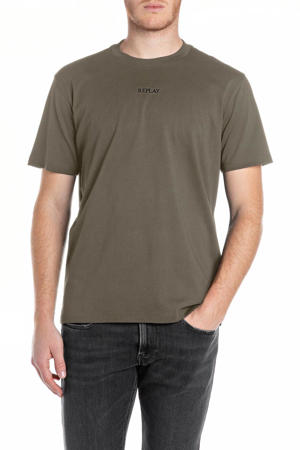 regular fit t-shirt mud green