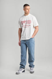 thumbnail: Witte heren America Today T-shirt van katoen met printopdruk, korte mouwen en ronde hals