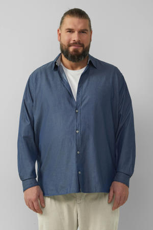 casual overhemd donkerblauw