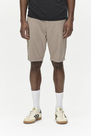 slim chino short lichtbruin