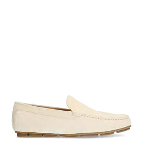   suède mocassins beige