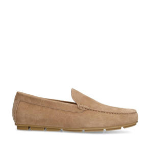   suède mocassins taupe