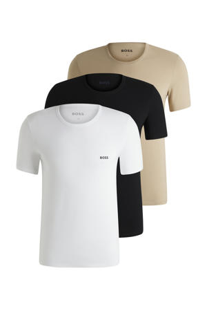 ondershirt (set van 3) beige/zwart/wit