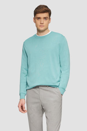 pullover fijn gebreid turquoise