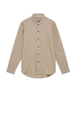 linnen casual overhemd beige