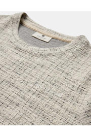thumbnail: Ecru heren Anerkjendt T-shirt van katoen met melée print, korte mouwen, ronde hals en jacquard