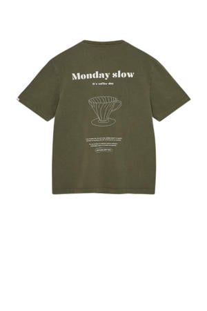 T-shirt olijfgroen